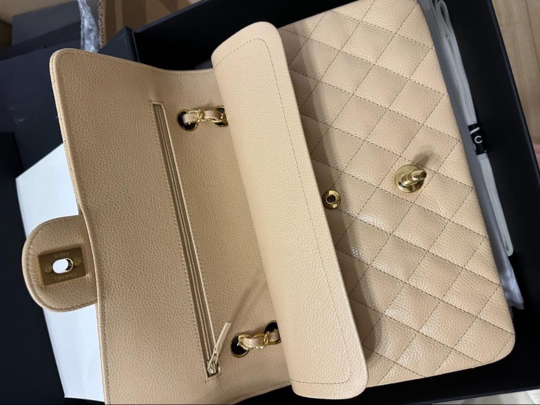 CHANEL チェーンショルダーバッグ キャビアスキン 25