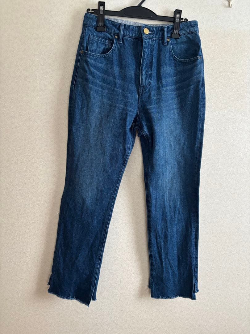 seventen セブンテン　ハイライズスリムストレートデニムパンツ　L