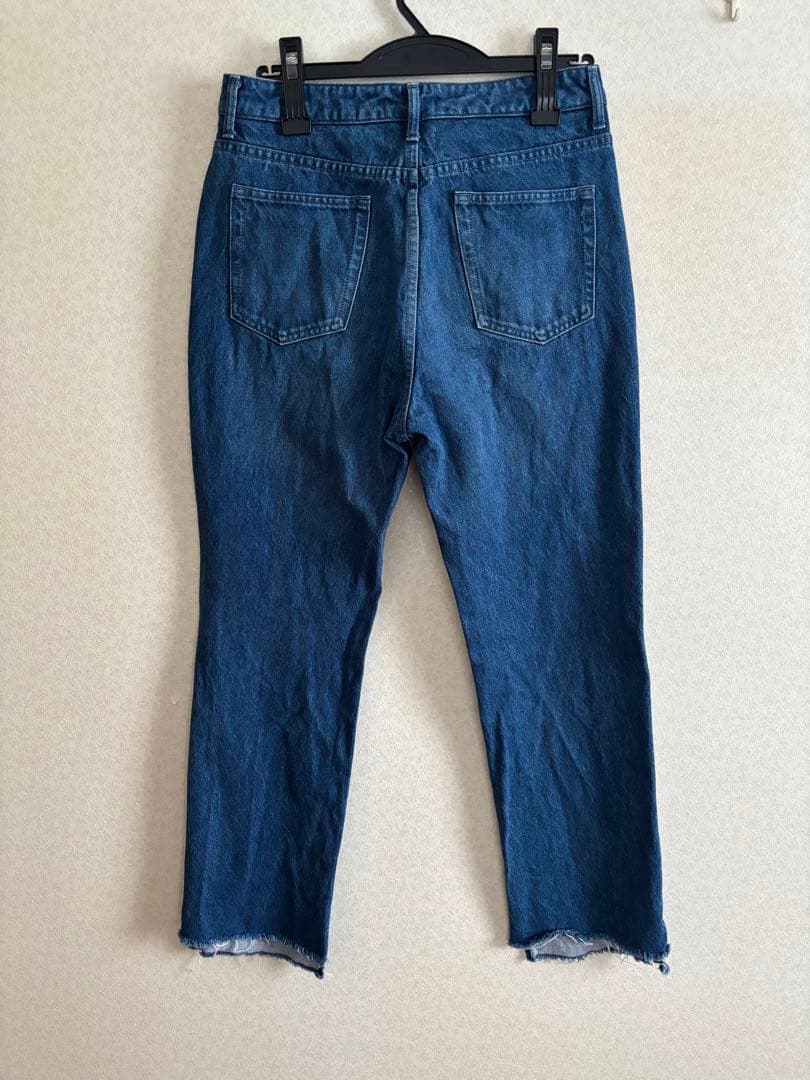 seventen セブンテン　ハイライズスリムストレートデニムパンツ　L