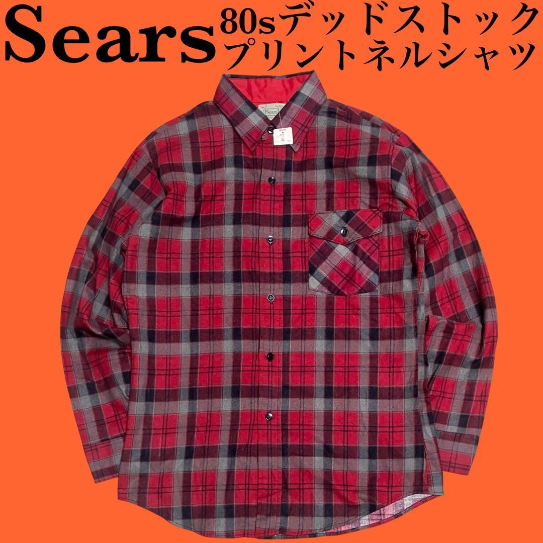 Sears 80sデッドストック プリントネルシャツ カートコバーン ニルバーナ