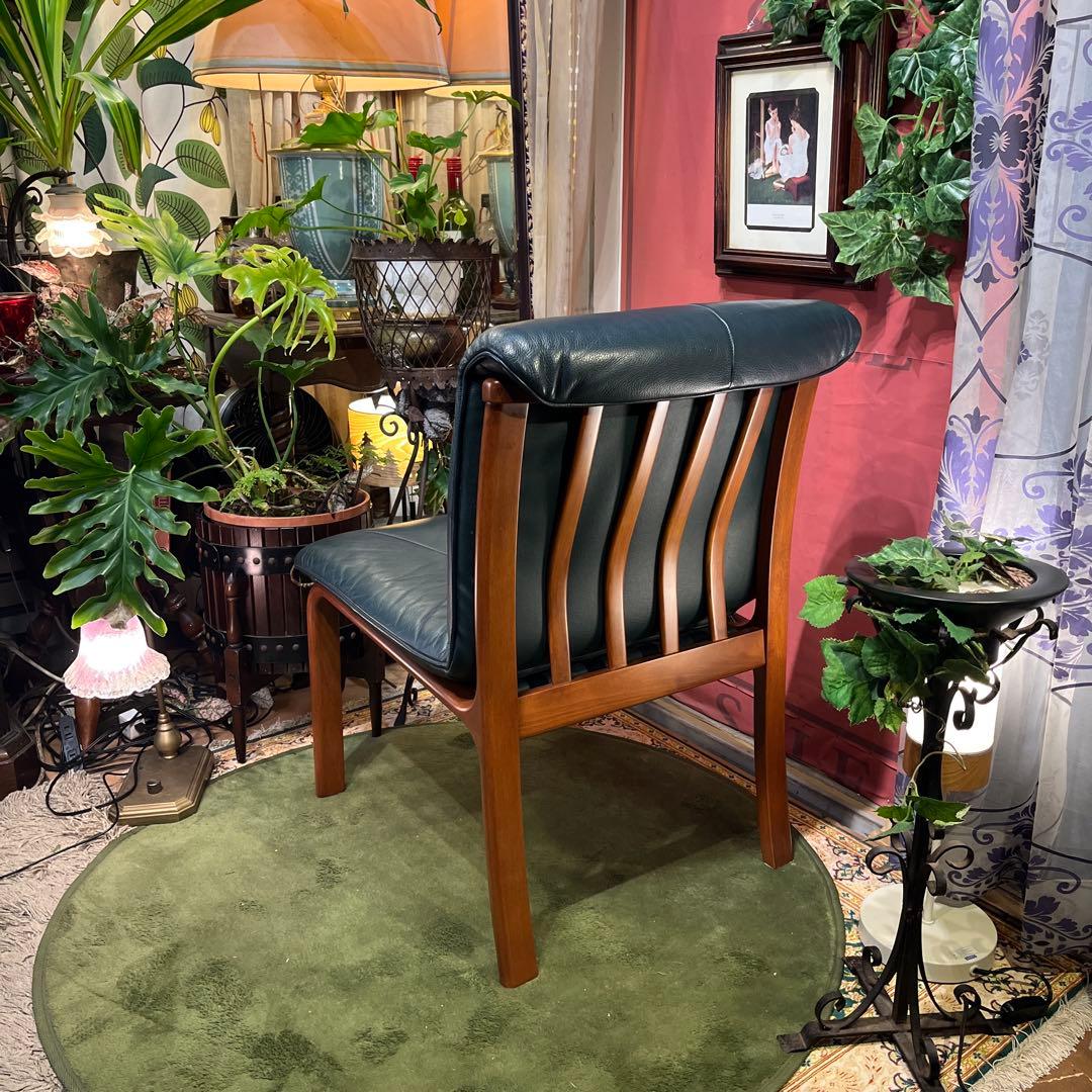 Sale ヴィンテージ 富士ファニチャー　革張りチェア　軽量　美品