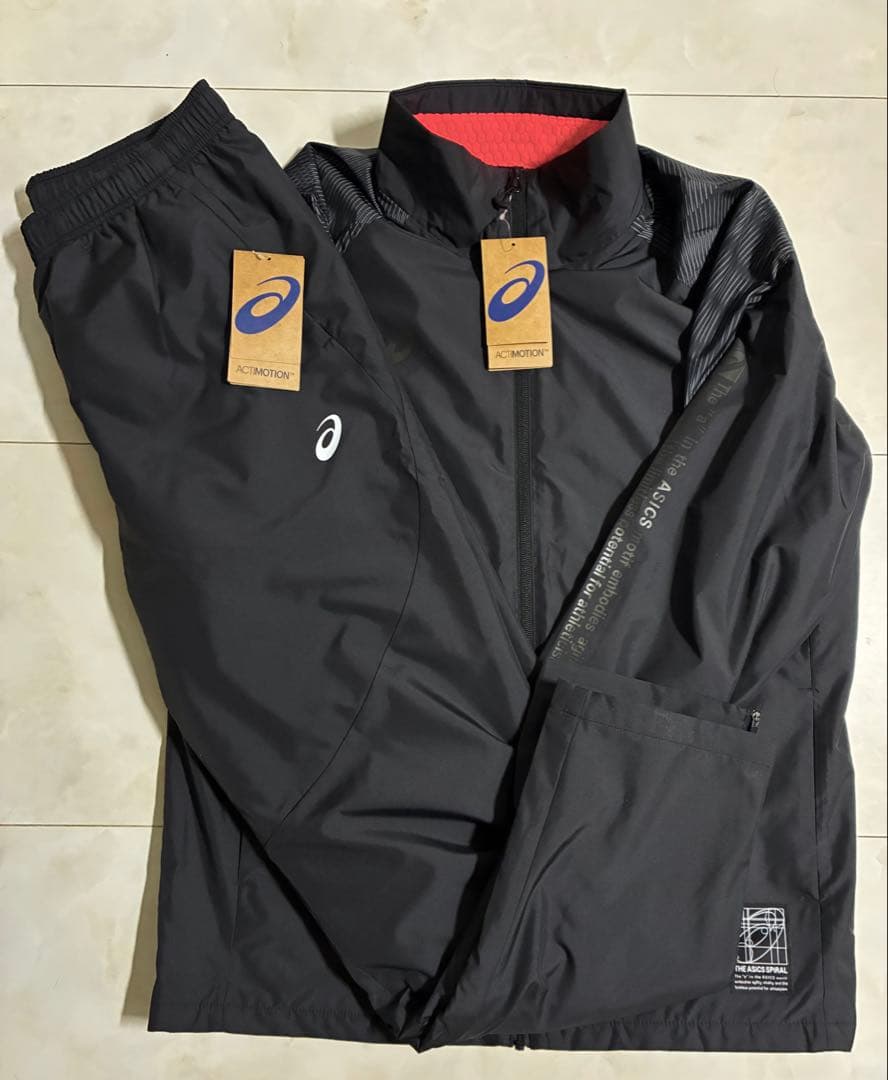 【新品未使用】ASICS/裏トリコットグラフィックウインドブレーカージャケット