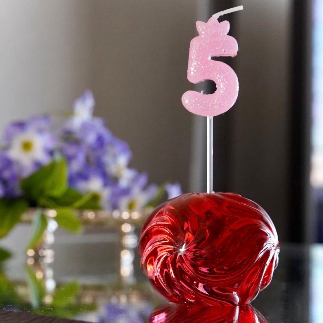 可愛いオールドバカラBACCARATローザス燭台★レッド★キャンドルスタンド★A