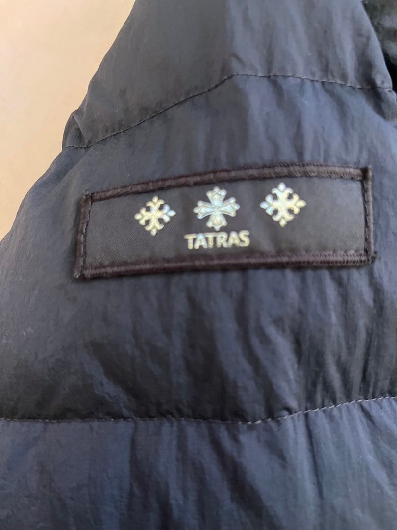 【美品】TATRAS フード付きロングダウンジャケット　ブラウン