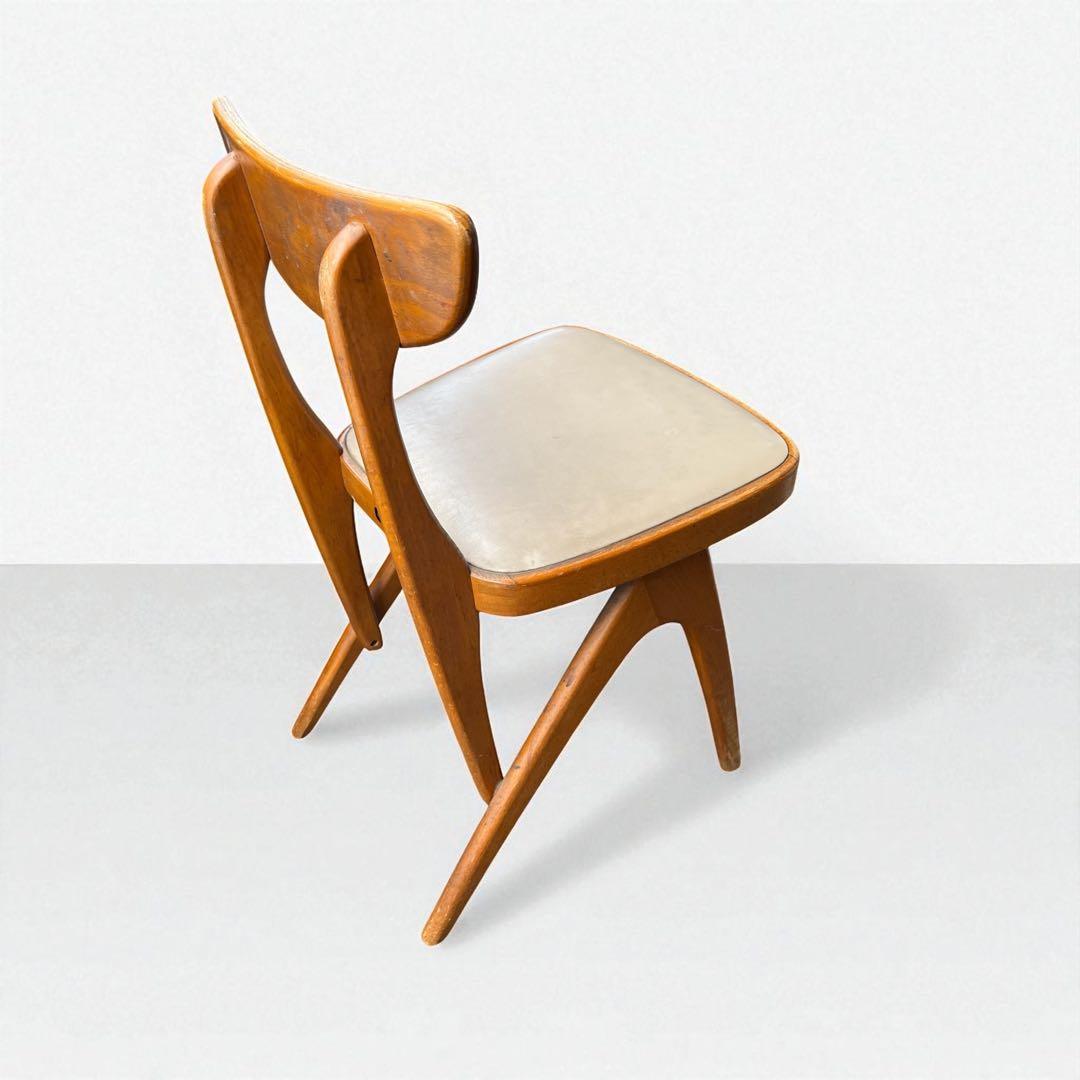 北欧レトロ オールドマルニ デルタチェア 無垢材 ベントウッドチェアー 木製椅子