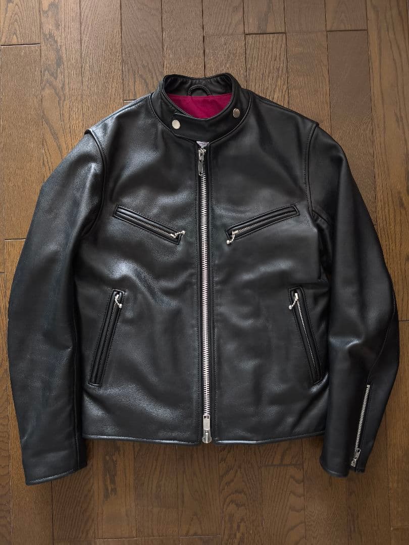 JAMES GROSE クラブマン　カウレザーライダース　サイズ36