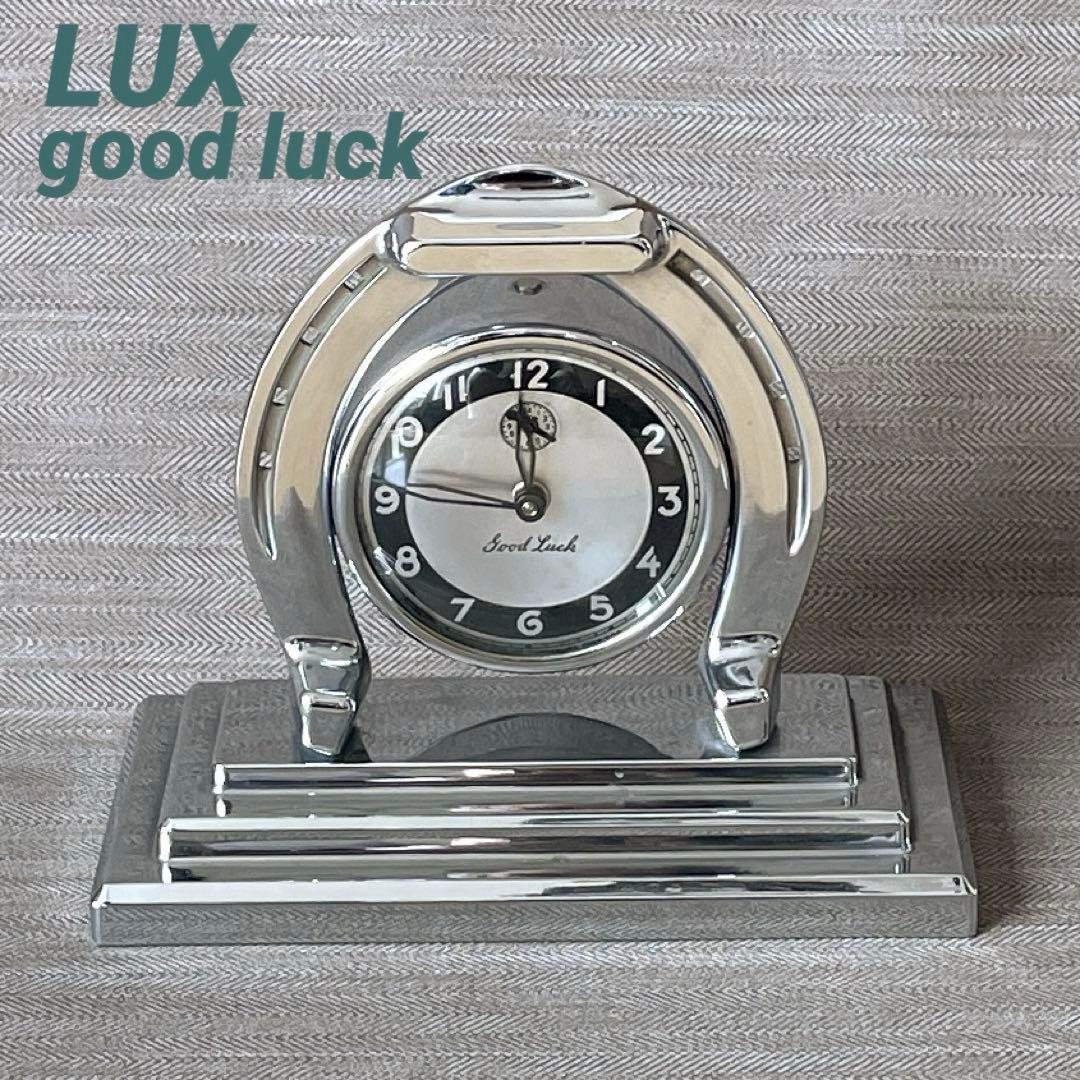 Lux ヴィンテージ 時計置物 1930年代 クローム ラックス グッドラック