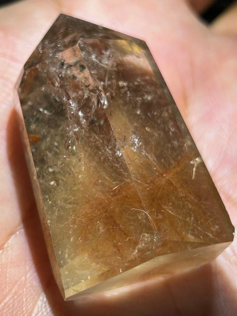 ☆別格高級品福財龍王秘宝④！貫入水晶！スモーキー　ガーデン　ルチル　六角柱　原石