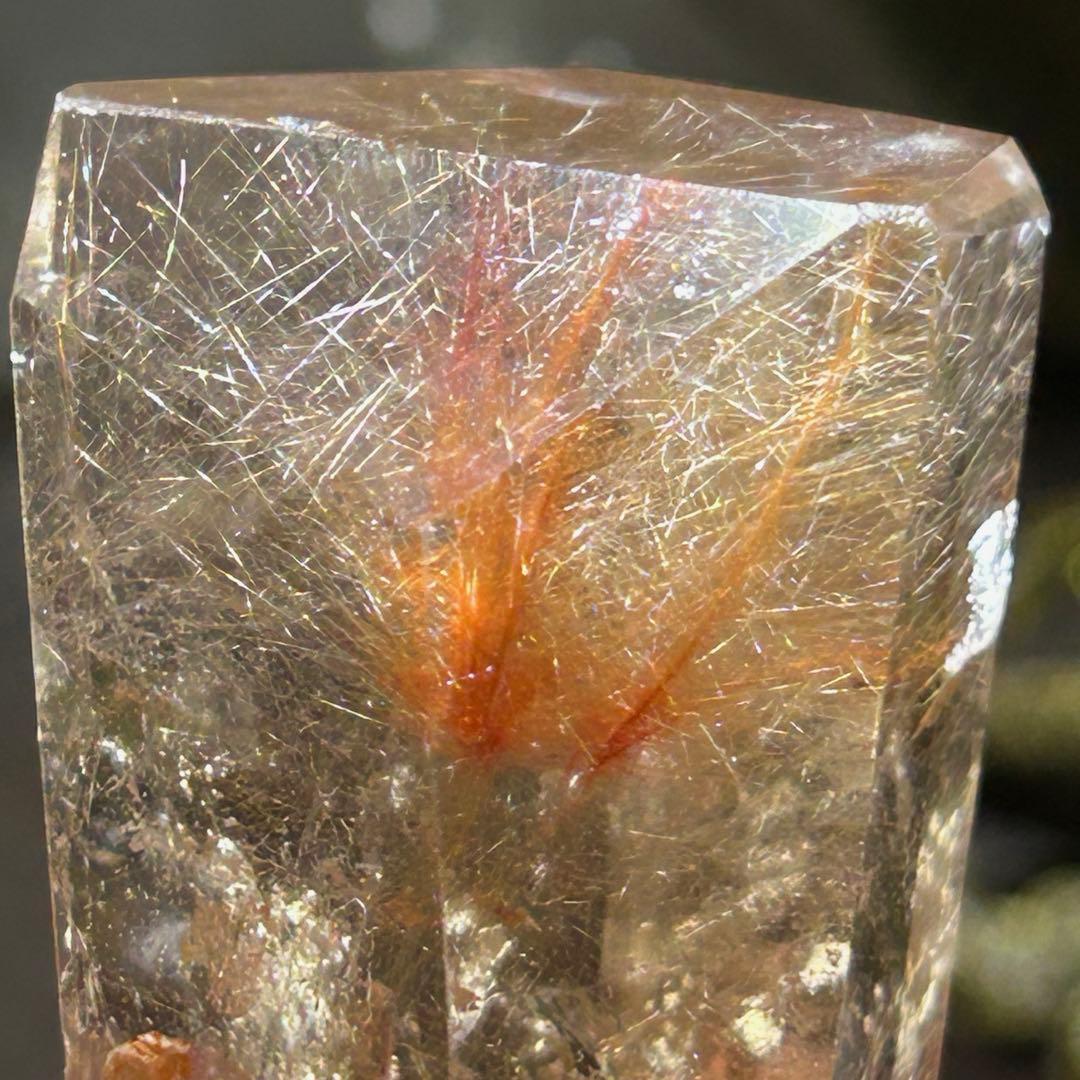 ☆別格高級品福財龍王秘宝④！貫入水晶！スモーキー　ガーデン　ルチル　六角柱　原石