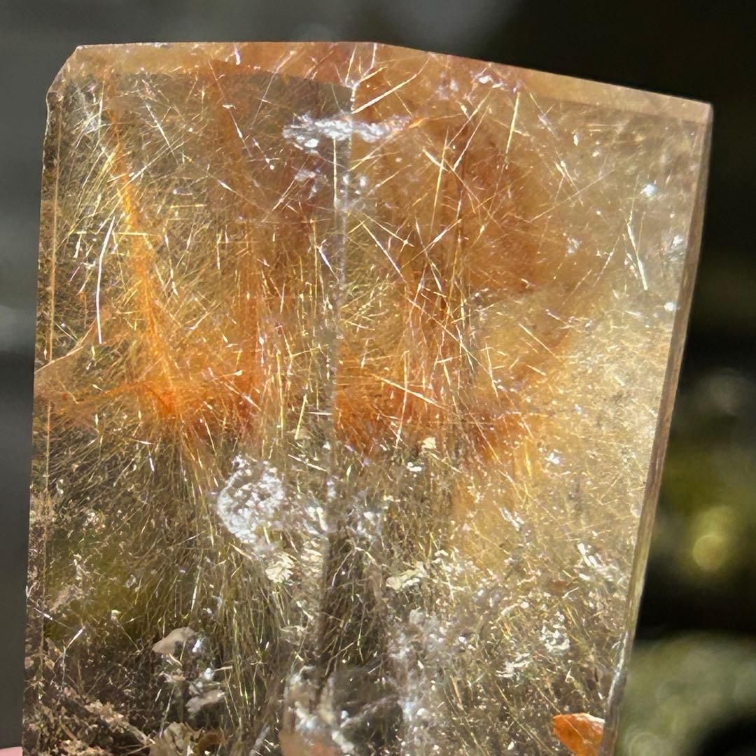 ☆別格高級品福財龍王秘宝④！貫入水晶！スモーキー　ガーデン　ルチル　六角柱　原石