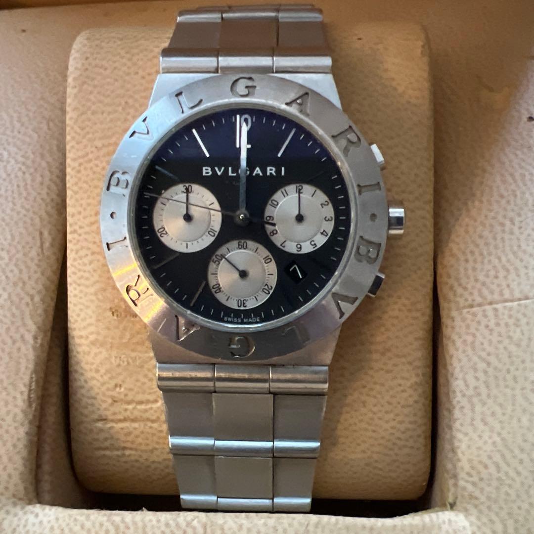 BVLGARIブルガリ ディアゴノスポーツクロノグラフ クウォーツ　ジャンク品