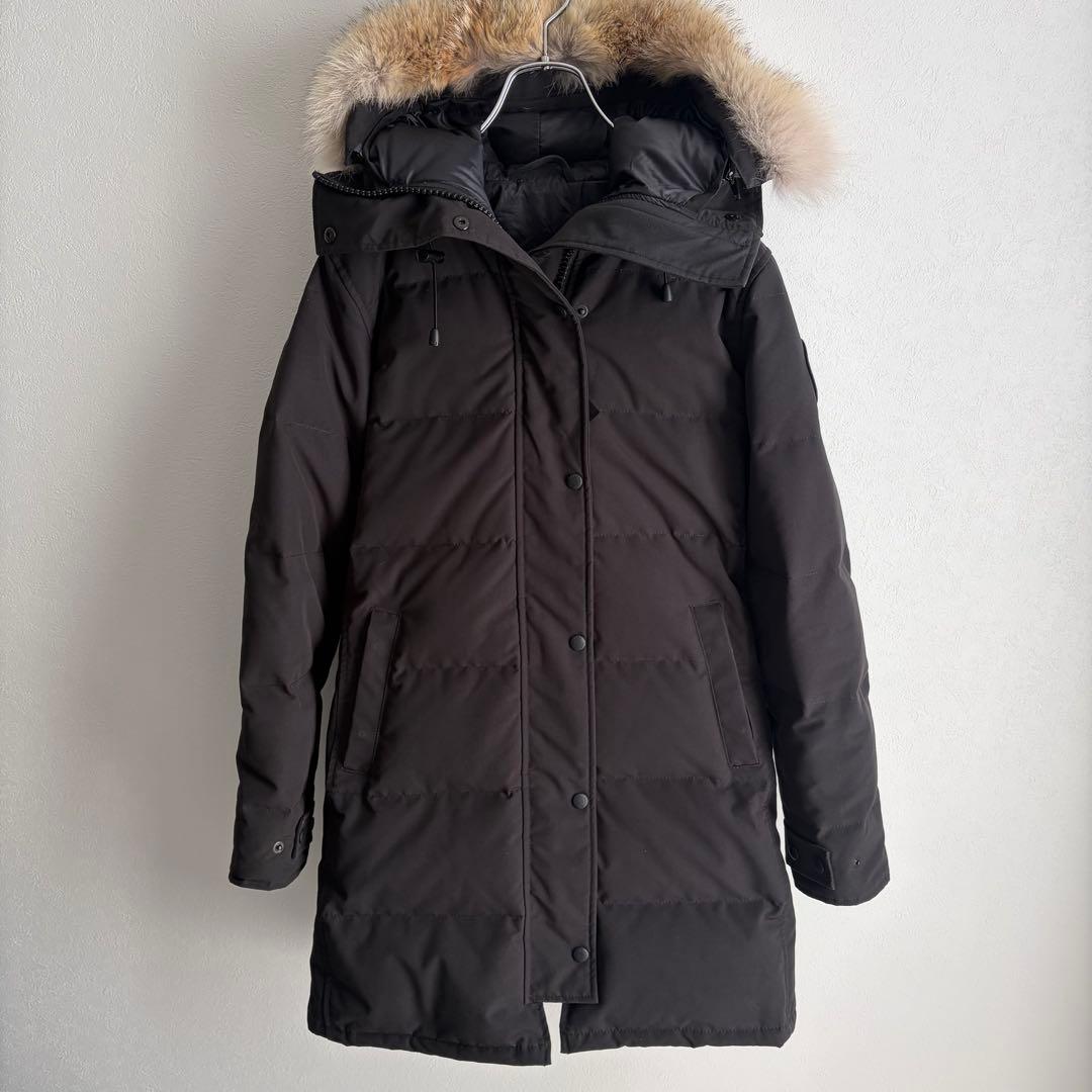 【美品/正規品】カナダグース シェルバーンパーカ ブラックレーベル 黒 S