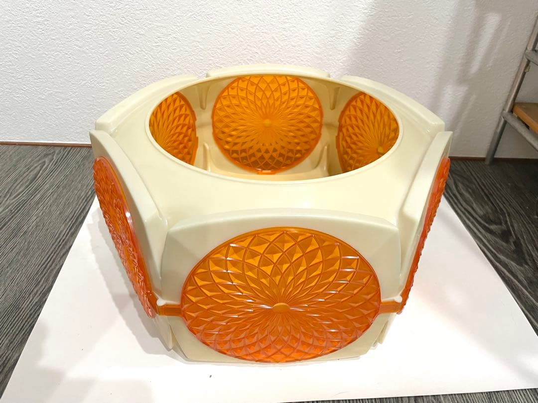 昭和レトロ シーリングライト 松下電工 ナショナル 天井照明 オレンジ