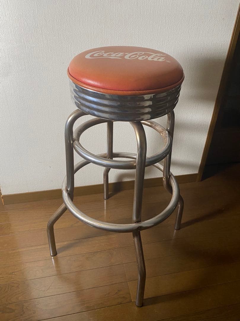 1324❣️コカ・コーラ ハイチェア Cocacola 回転椅子