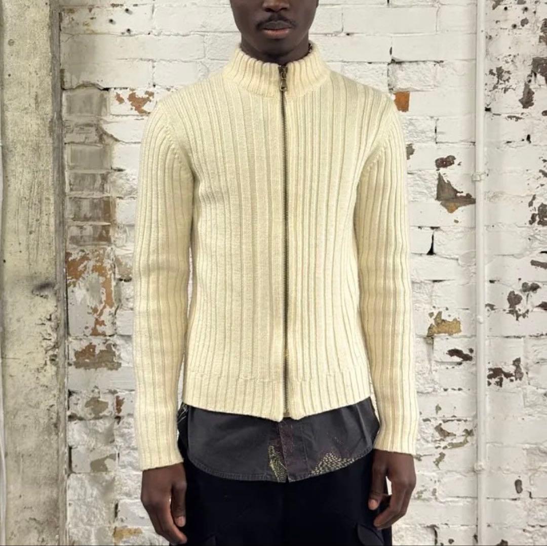 y2k ☆ 00s D&G ハラコ ロゴ ドライバーズニット 希少