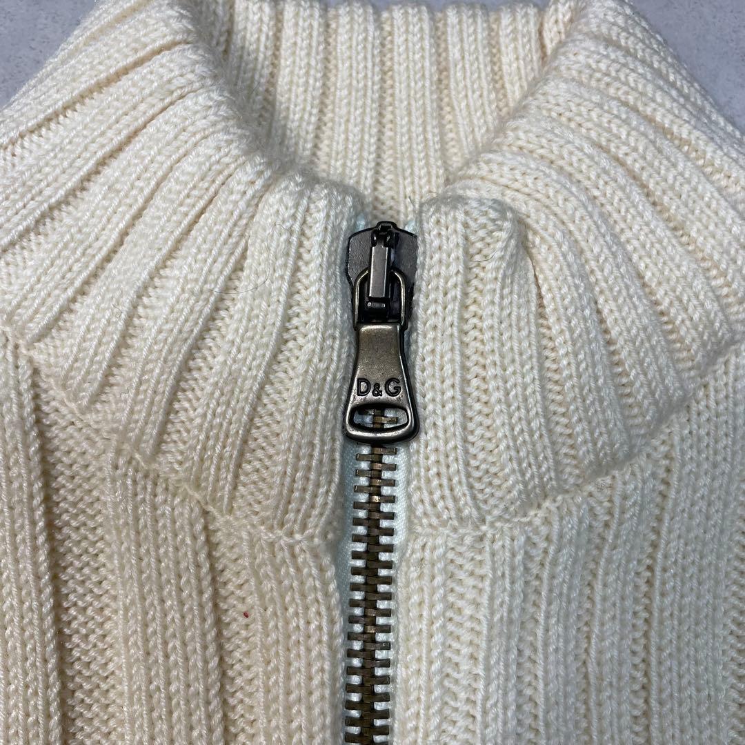 y2k ☆ 00s D&G ハラコ ロゴ ドライバーズニット 希少