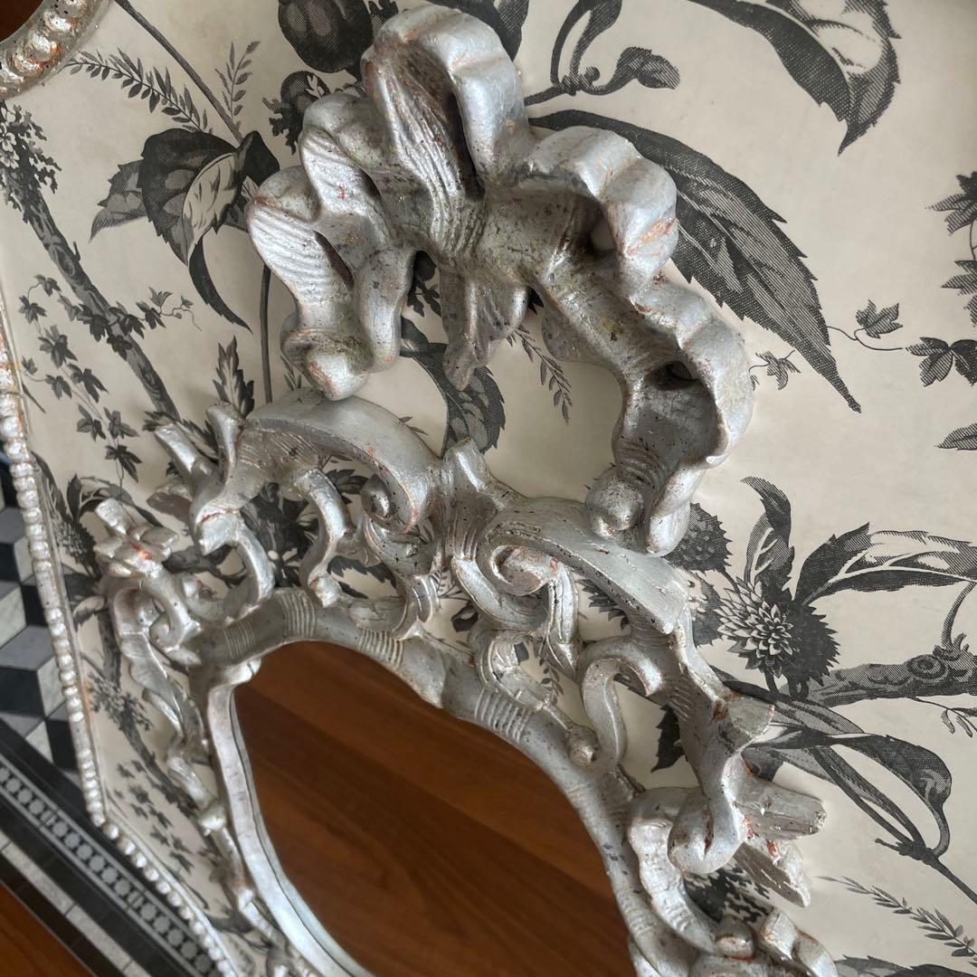 クラシックな花柄オーバルミラー　エルシオ