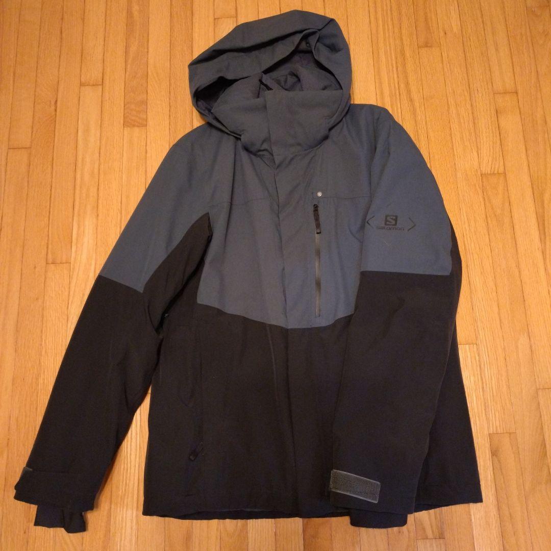 値下げ中!　Salomon スキーウエア　 Mサイズ グレー/ブラック　上下