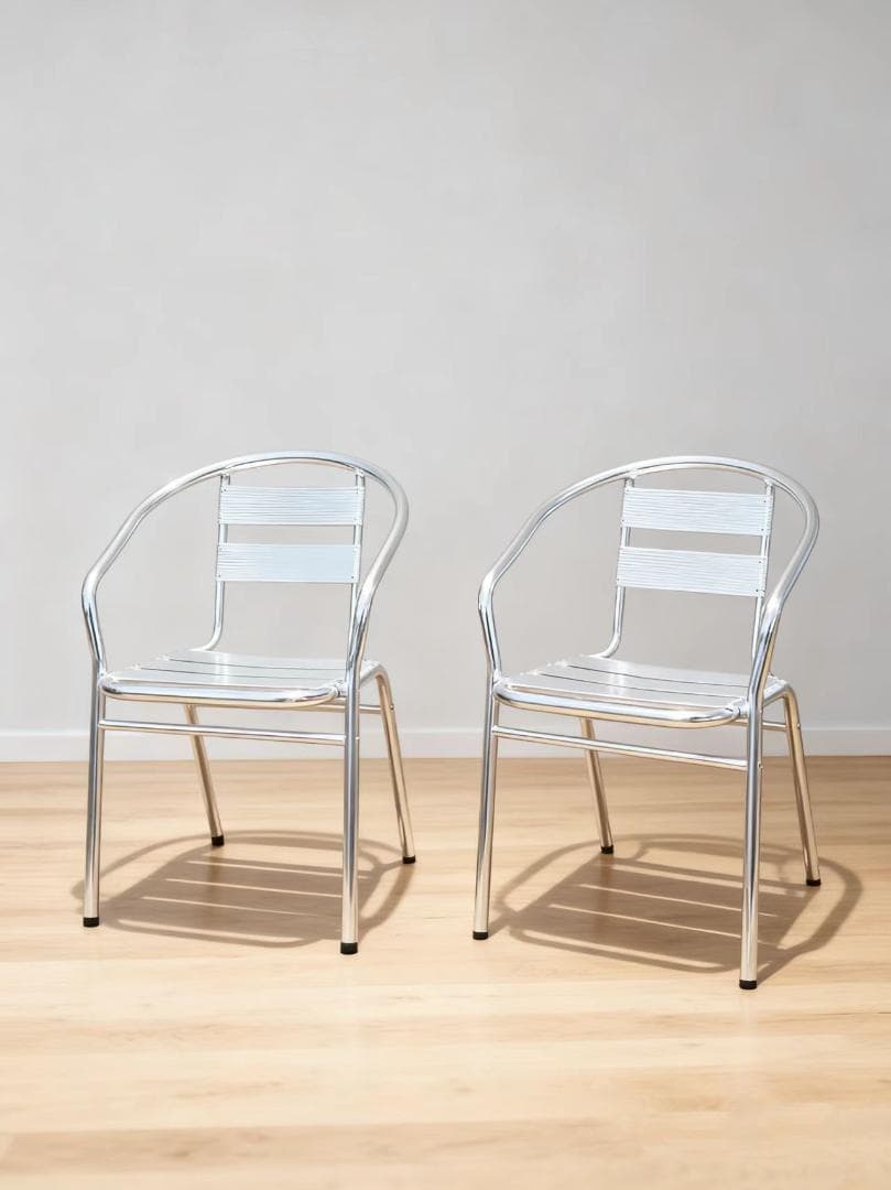 アルミ製アーチ型椅子 訳あり品　写真をご確認 SF27-01-07