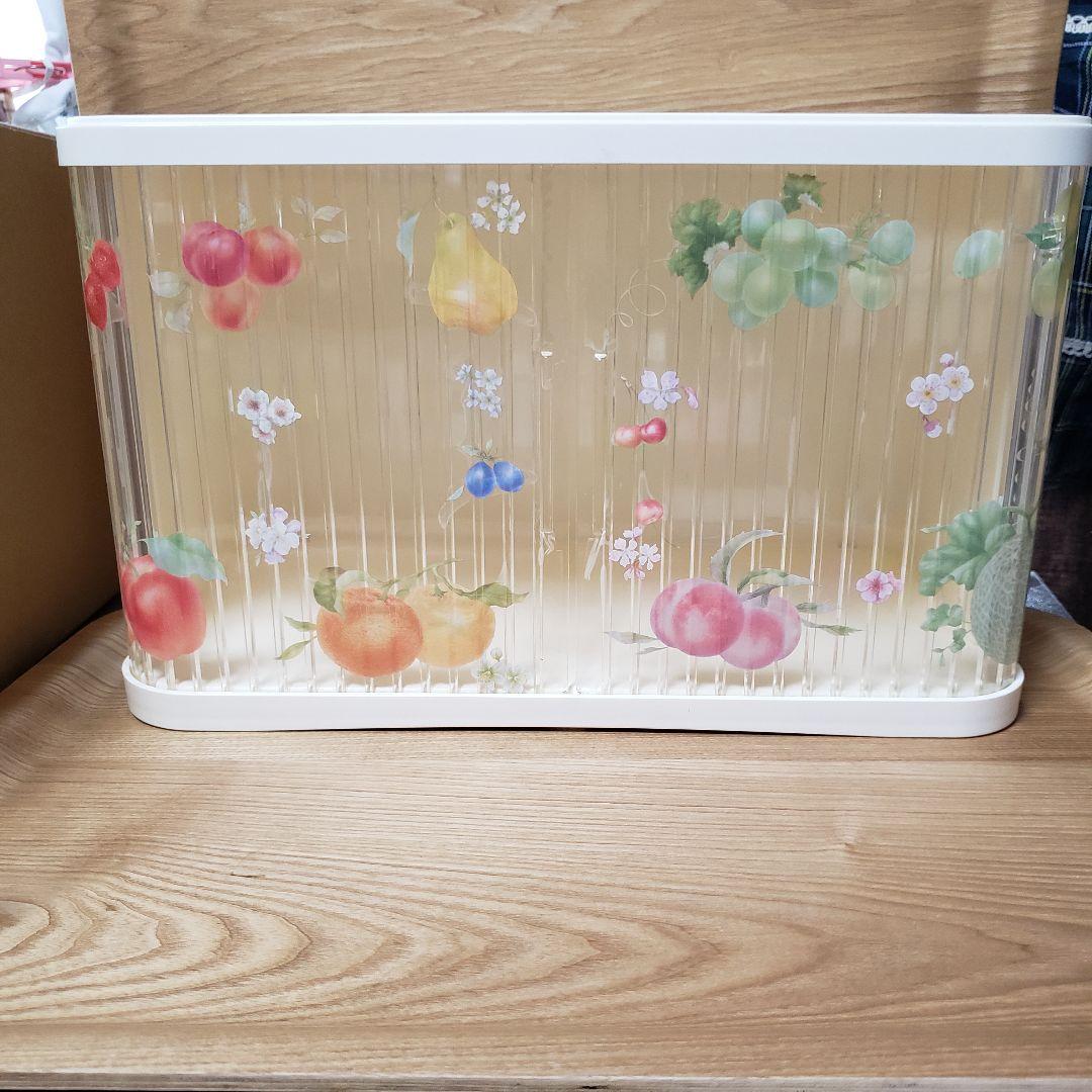 昭和レトロ フードケース 調味料入れ キャビネット 蛇腹式 フルーツ&フラワー