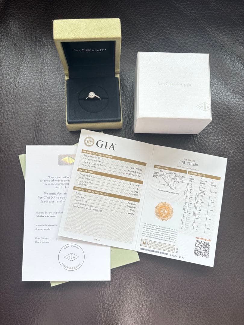 ヴァンクリーフ イコーヌソリティア 0.30ct Pt950 正規品保証書付6号