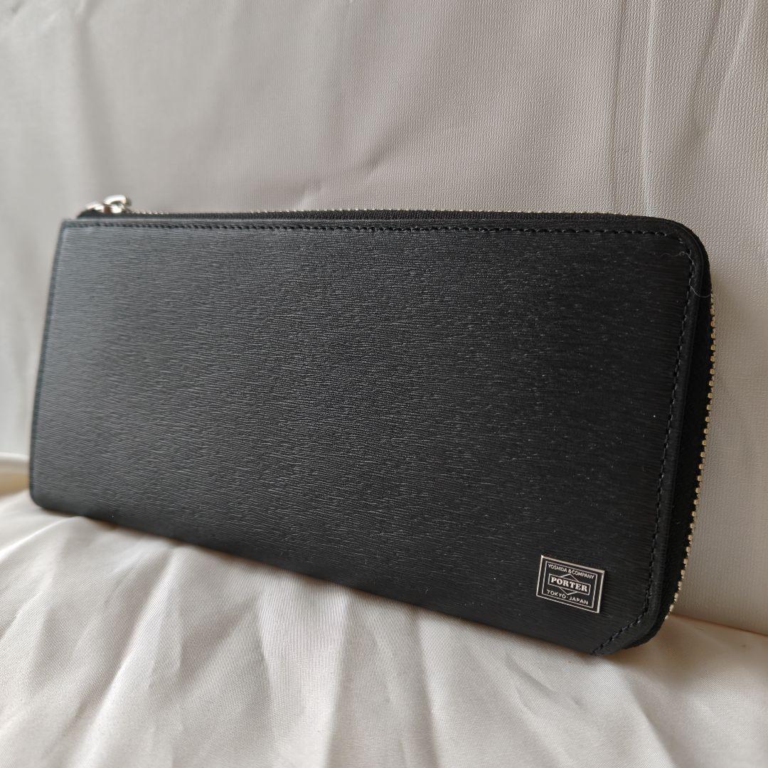 極美品　ポーター カレント ロングウォレット 052-02210　ブラック