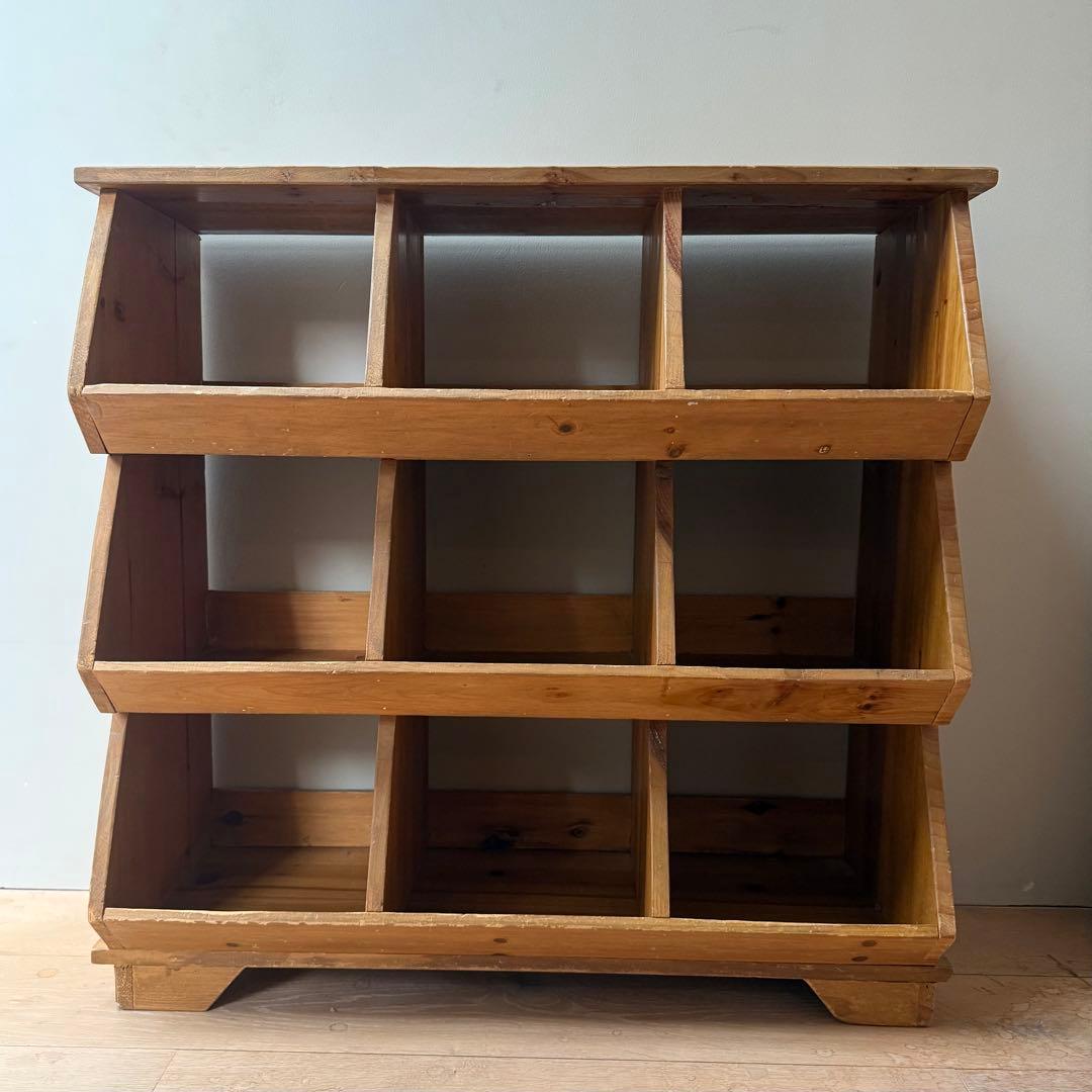木製三段ラック・アンティーク