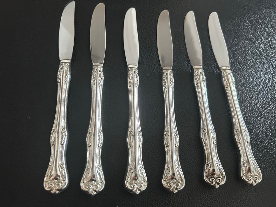 【アンティーク】 シルバー　ディナーナイフ6本セット