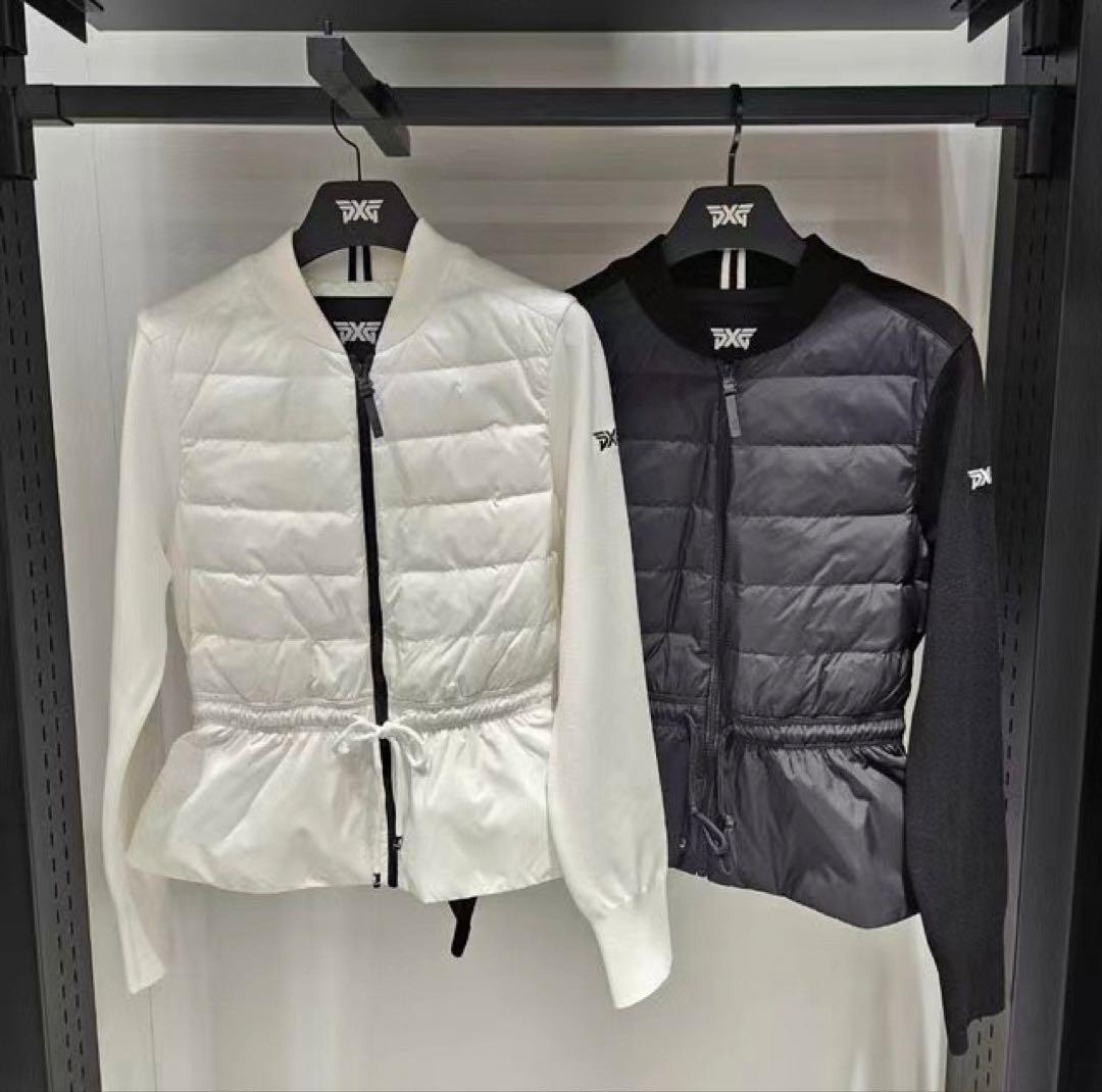 PXG 新作ゴルフ ウェア レディース ジャケット ダウン×ニット トップスS