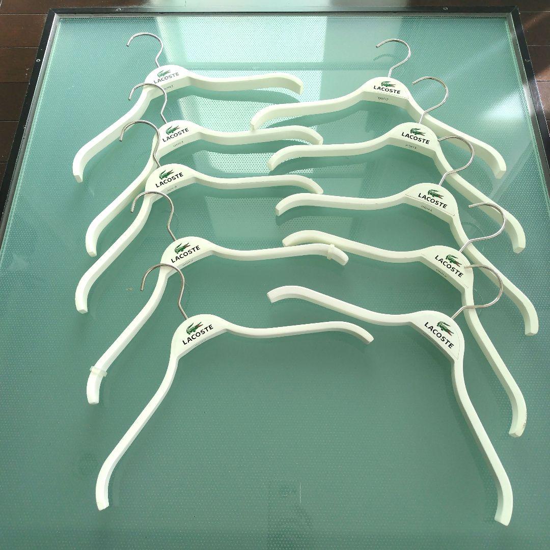 【LACOSTE 非売品】 ラコステ店舗用 木製ハンガー ホワイト 10本セット