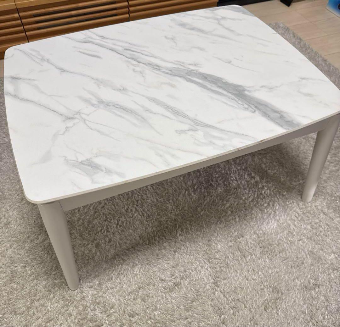 【francfranc】モスコ こたつテーブル S 800×600 マーブル