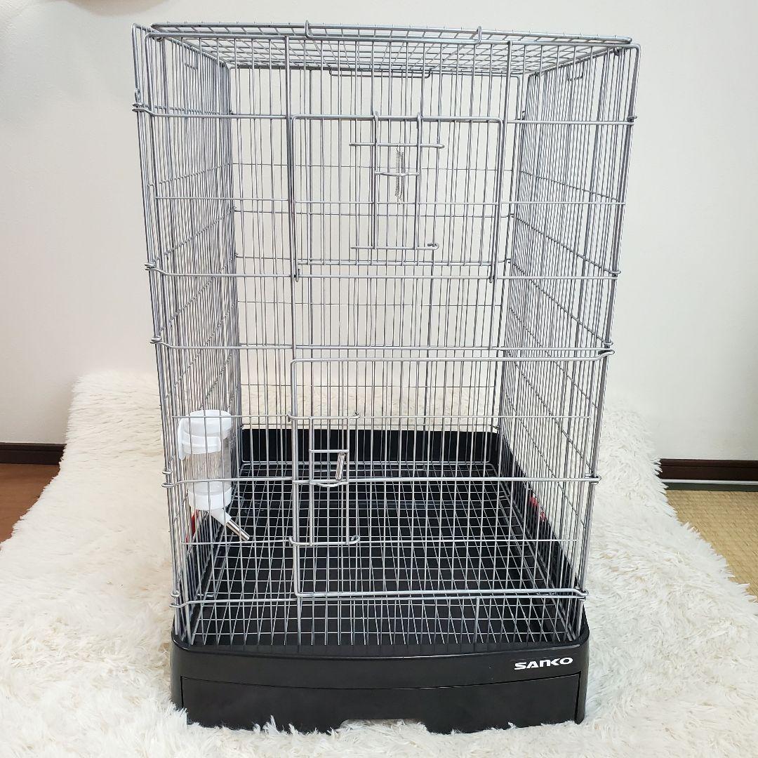 SANKO サンコー イージーホームハイ 40 ブラック 給水ボトル付 小動物