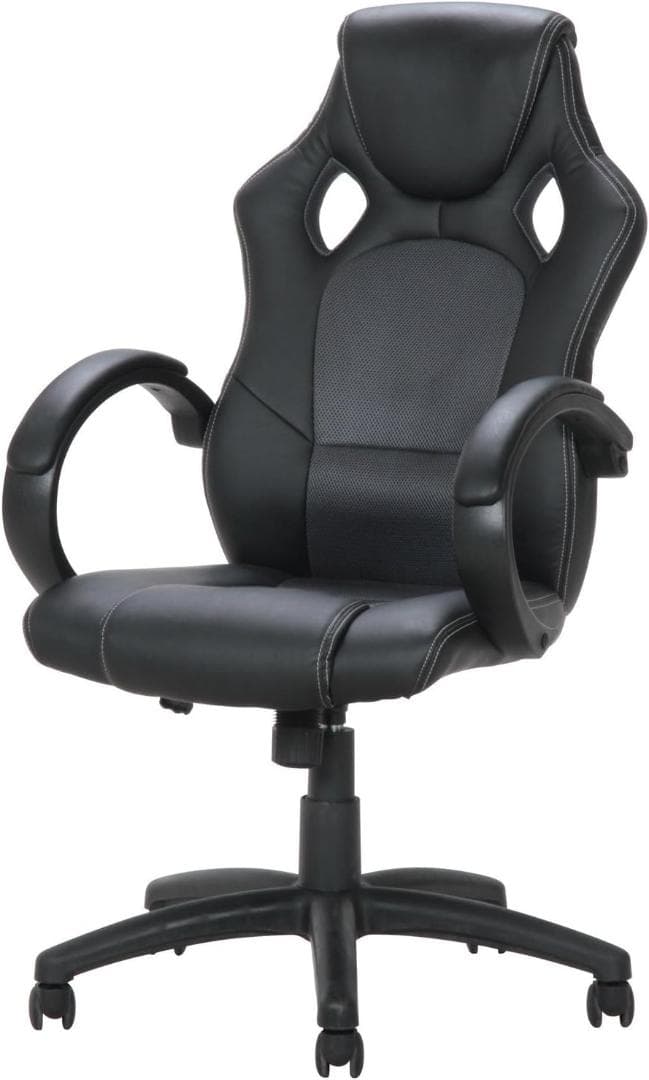 FJ DC RC　デスクチェア　ブラック＊グレー　ワーキングチェア