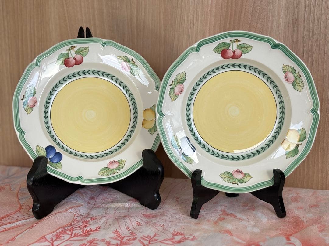 ビレロイ&ボッホ　フレンチガーデンサラダボウル2枚