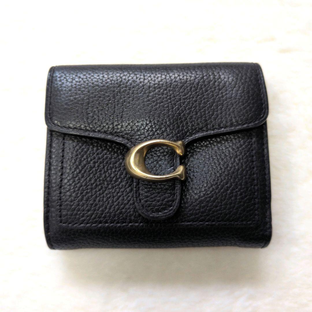 【美品】コーチ タビー スモールウォレット 折り財布 黒