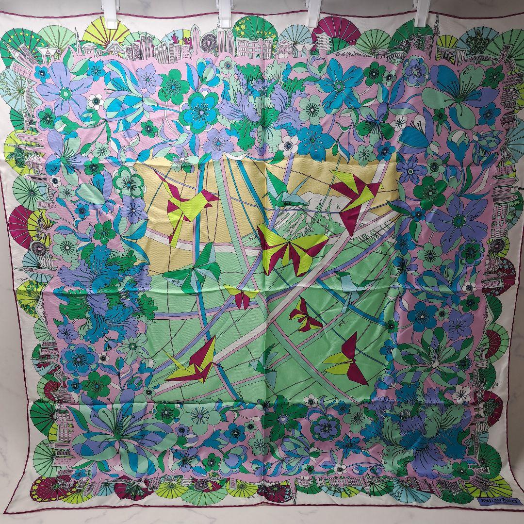 a*n様 20251223　エミリオプッチ　スカーフ　富士山　折り紙　鳥　蝶　花