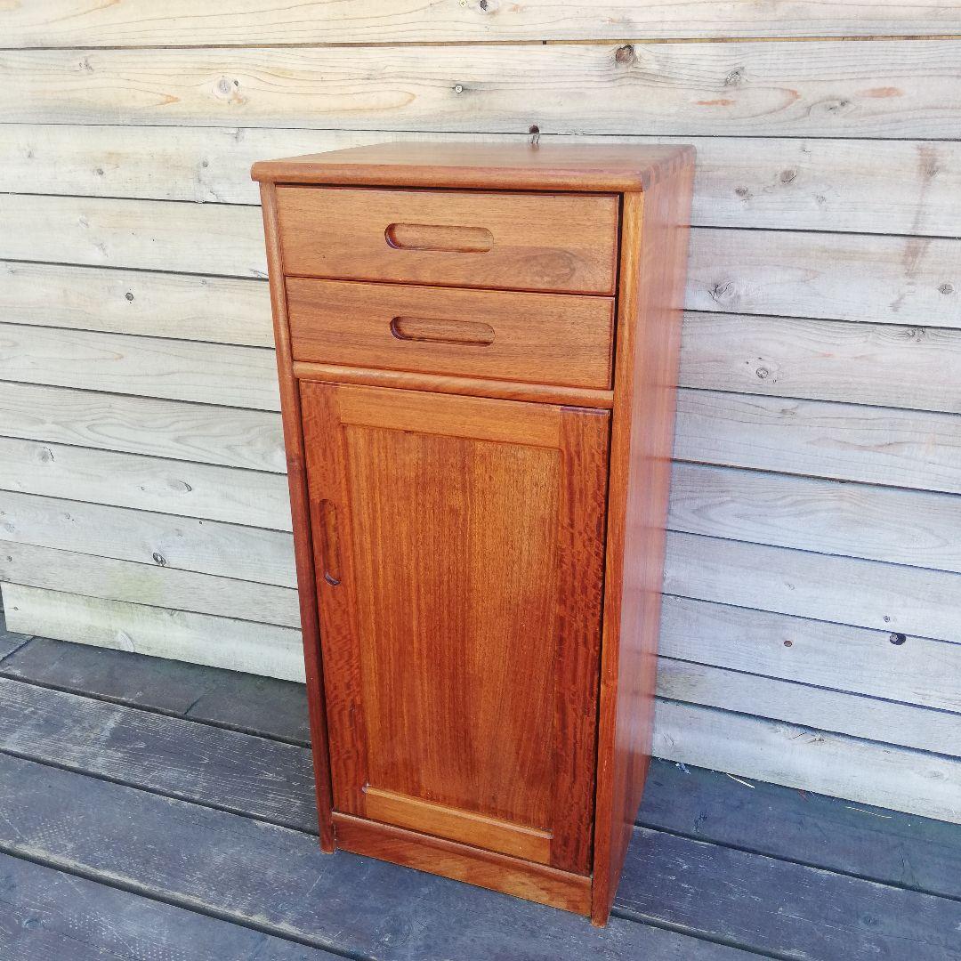 M●北欧ヴィンテージ 組み接ぎチーク無垢オイル仕上げ キャビネット