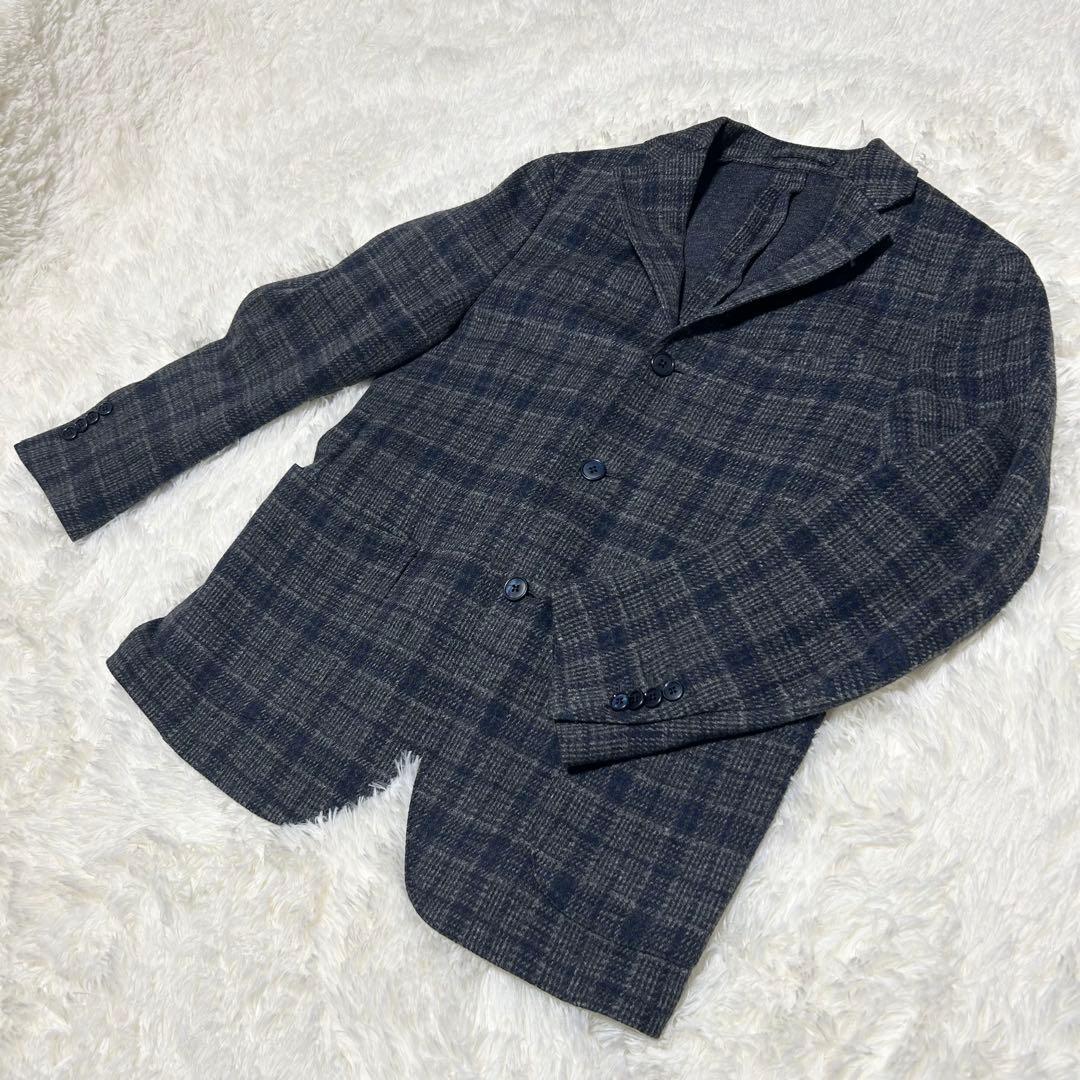 LARDINI コットンウール シングルジャケット ラルディーニ イタリア製