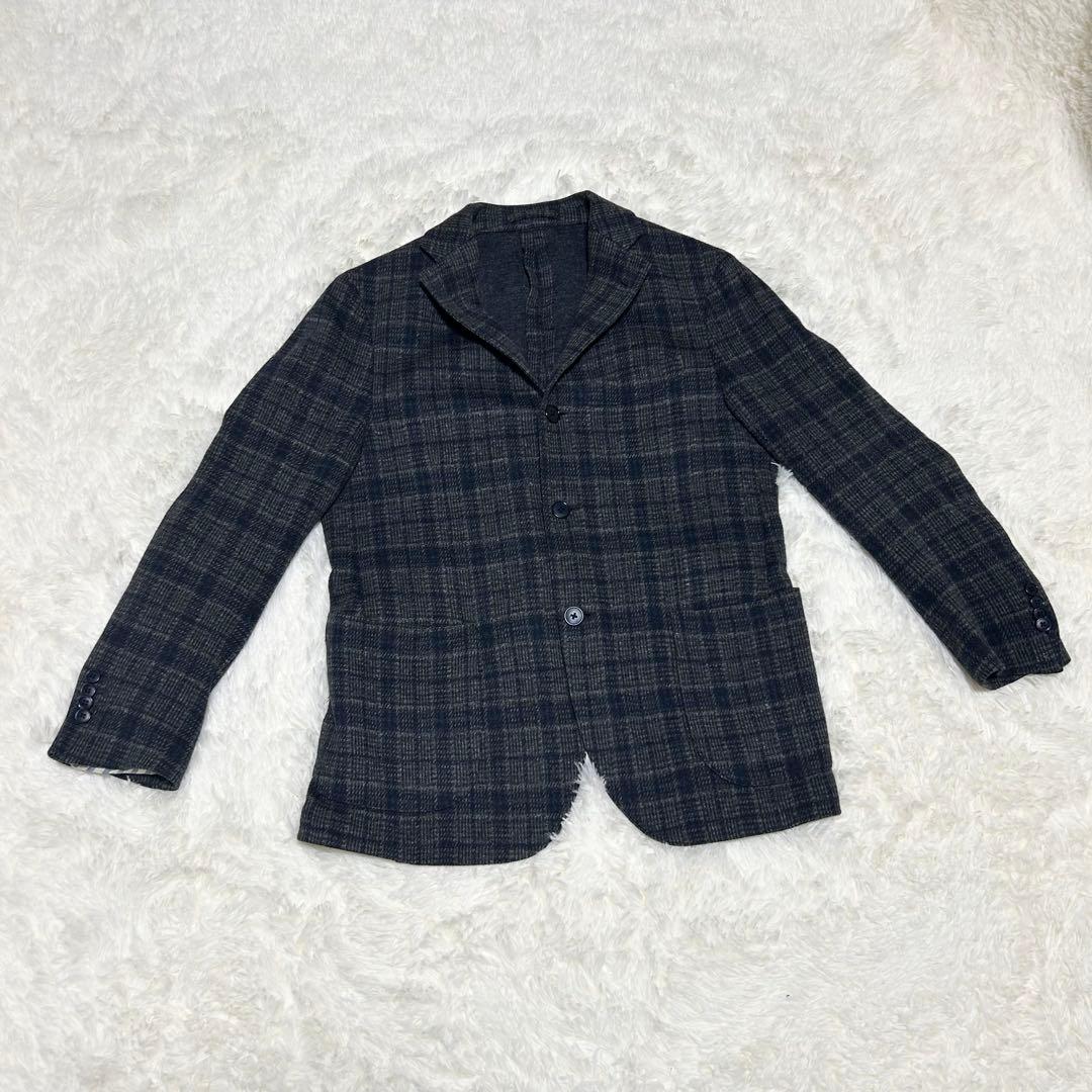 LARDINI コットンウール シングルジャケット ラルディーニ イタリア製