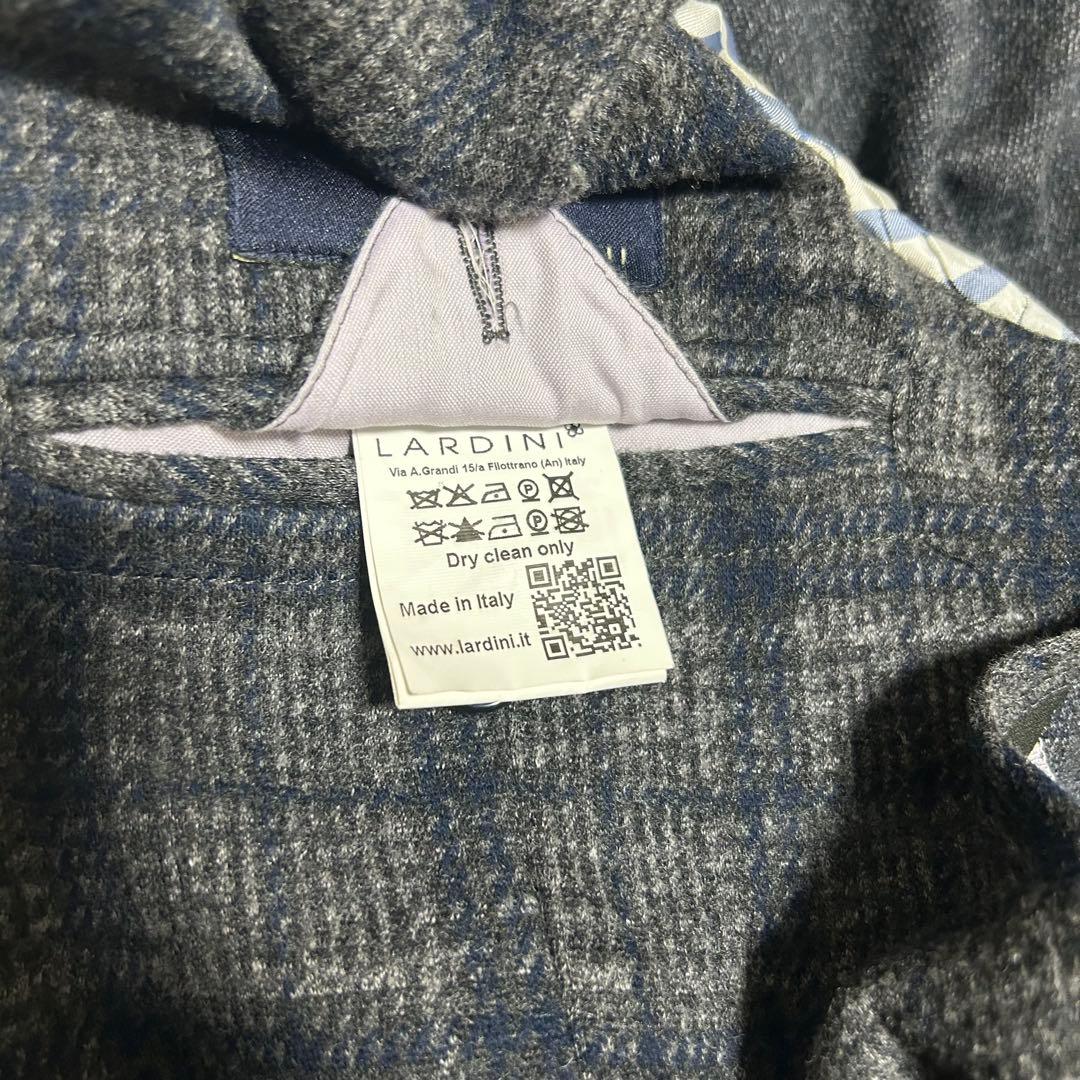 LARDINI コットンウール シングルジャケット ラルディーニ イタリア製
