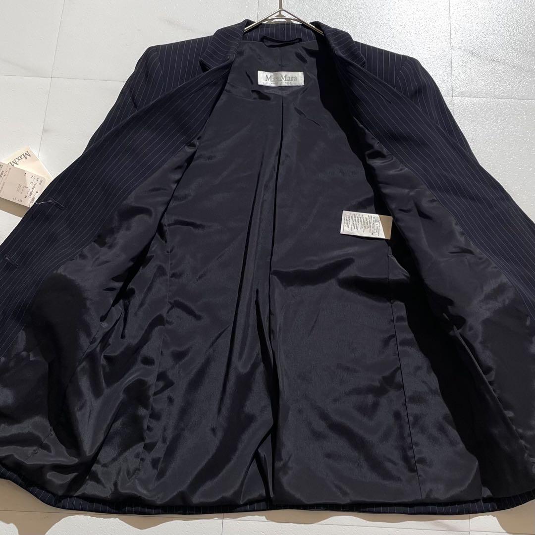 ✨タグ付き大きいサイズ✨マックスマーラ　セットアップスーツ　シルク　ストライプ