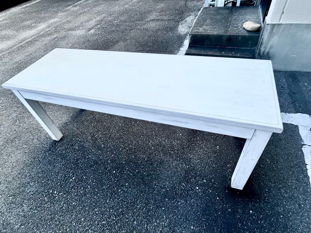 【業務用仕様】平台 テーブル ホワイト 白木 1800×600 陳列什器