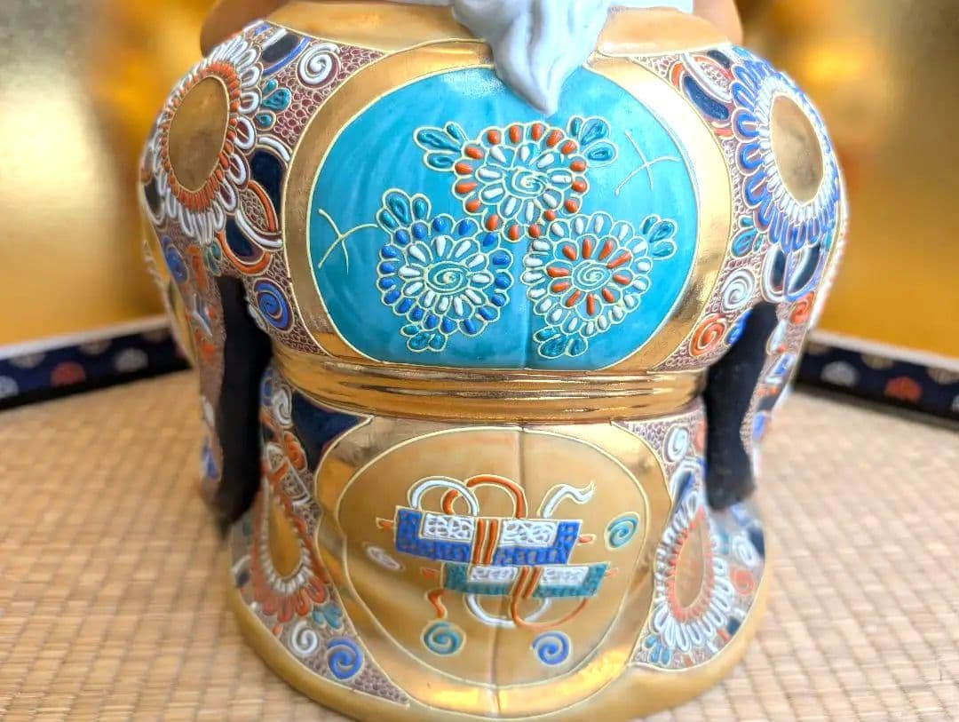 九谷焼　八幡窯　置物　寿老人 縁起物　開運