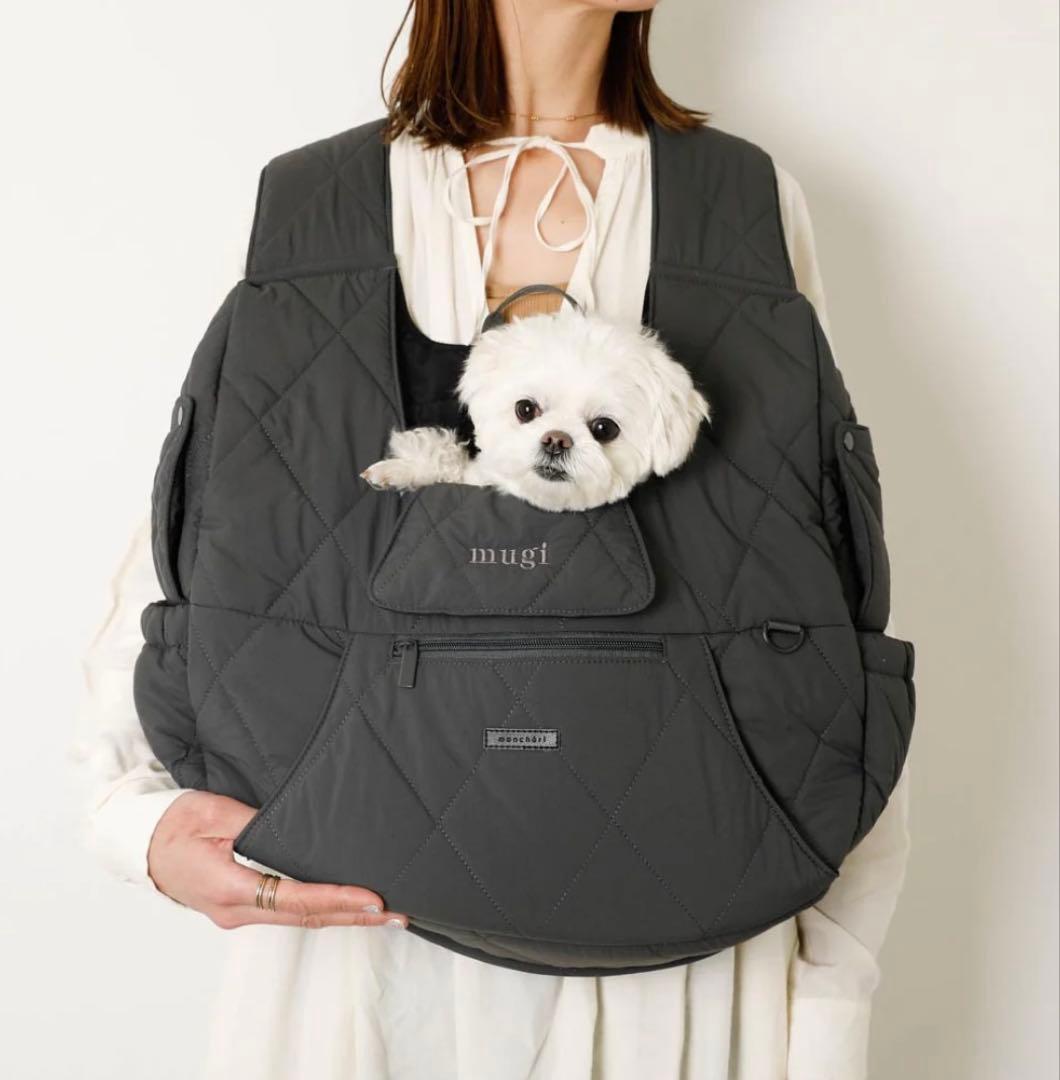 美品！モンシェリ キルティングメッシュ付きフロントリュック Msize