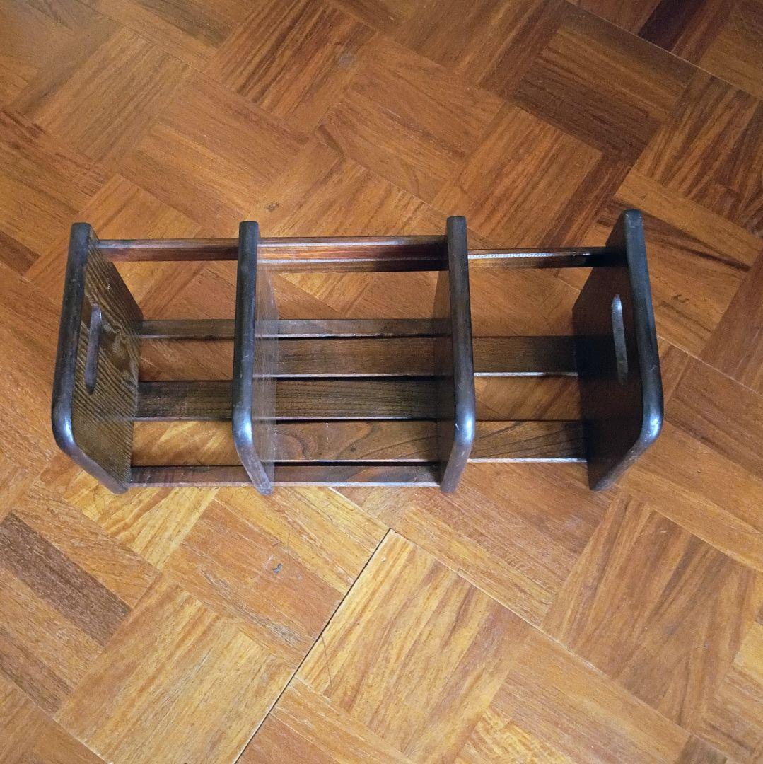 木製3段本棚 ダークブラウン