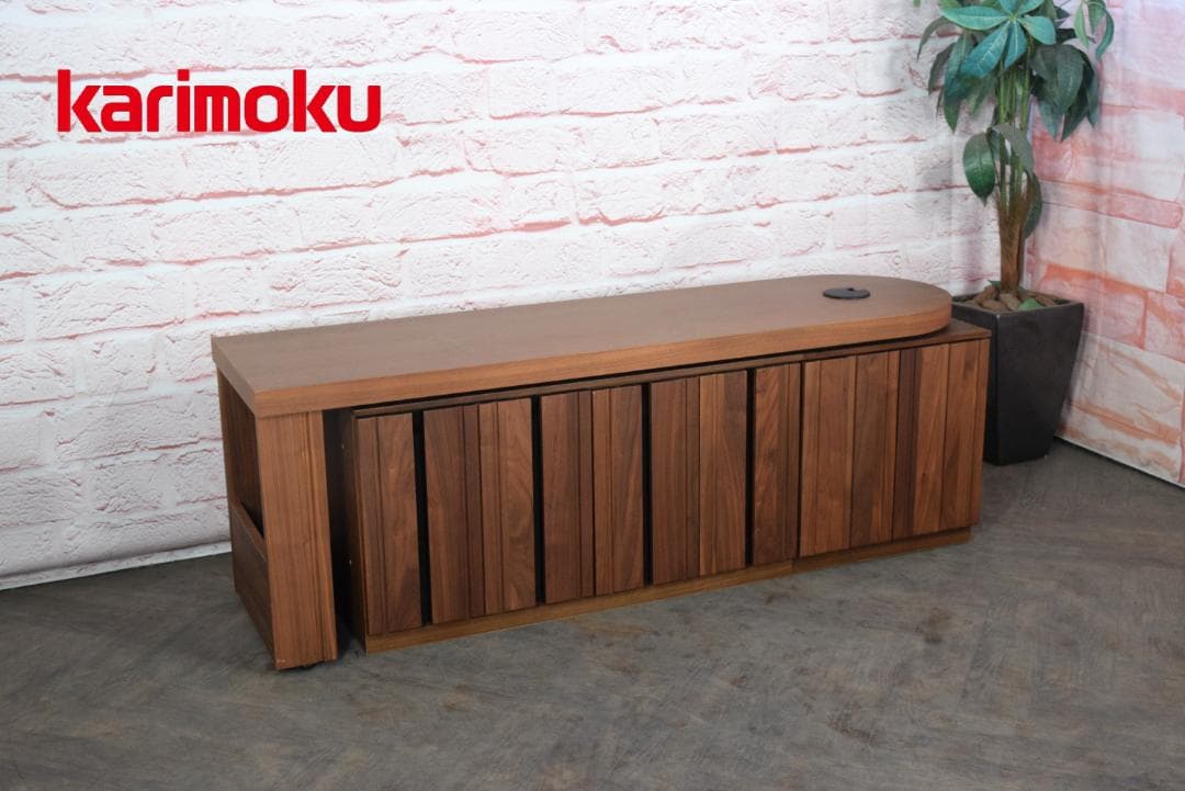 展示品 カリモク テレビボード 幅136cm QT91AH ウォールナット