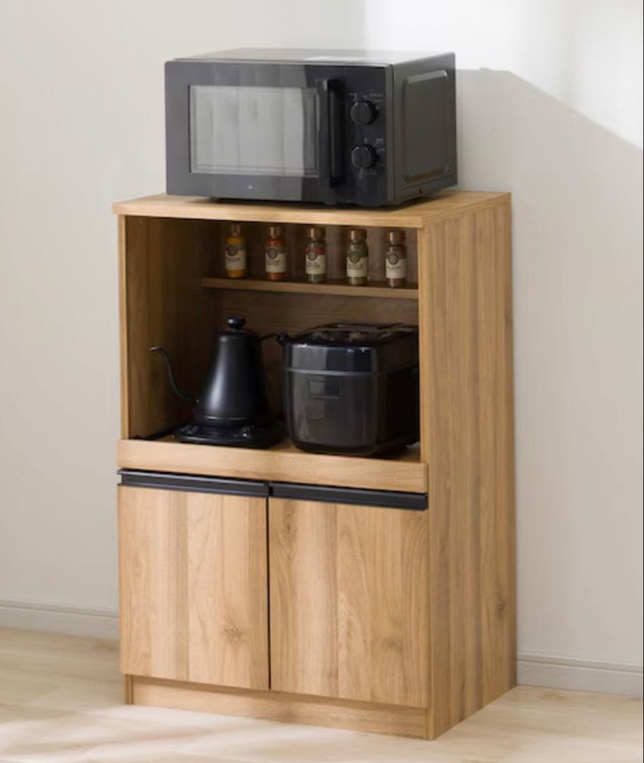 ニトリ　レンジ台 フォルムS RE9060LBR ライトブラウン　キッチン収納