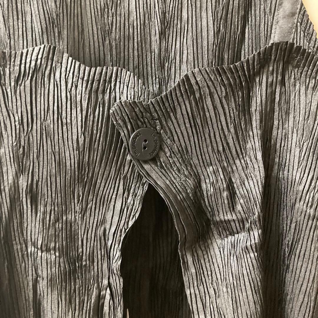 イッセイミヤケ　プリーツ　エプロン　黒