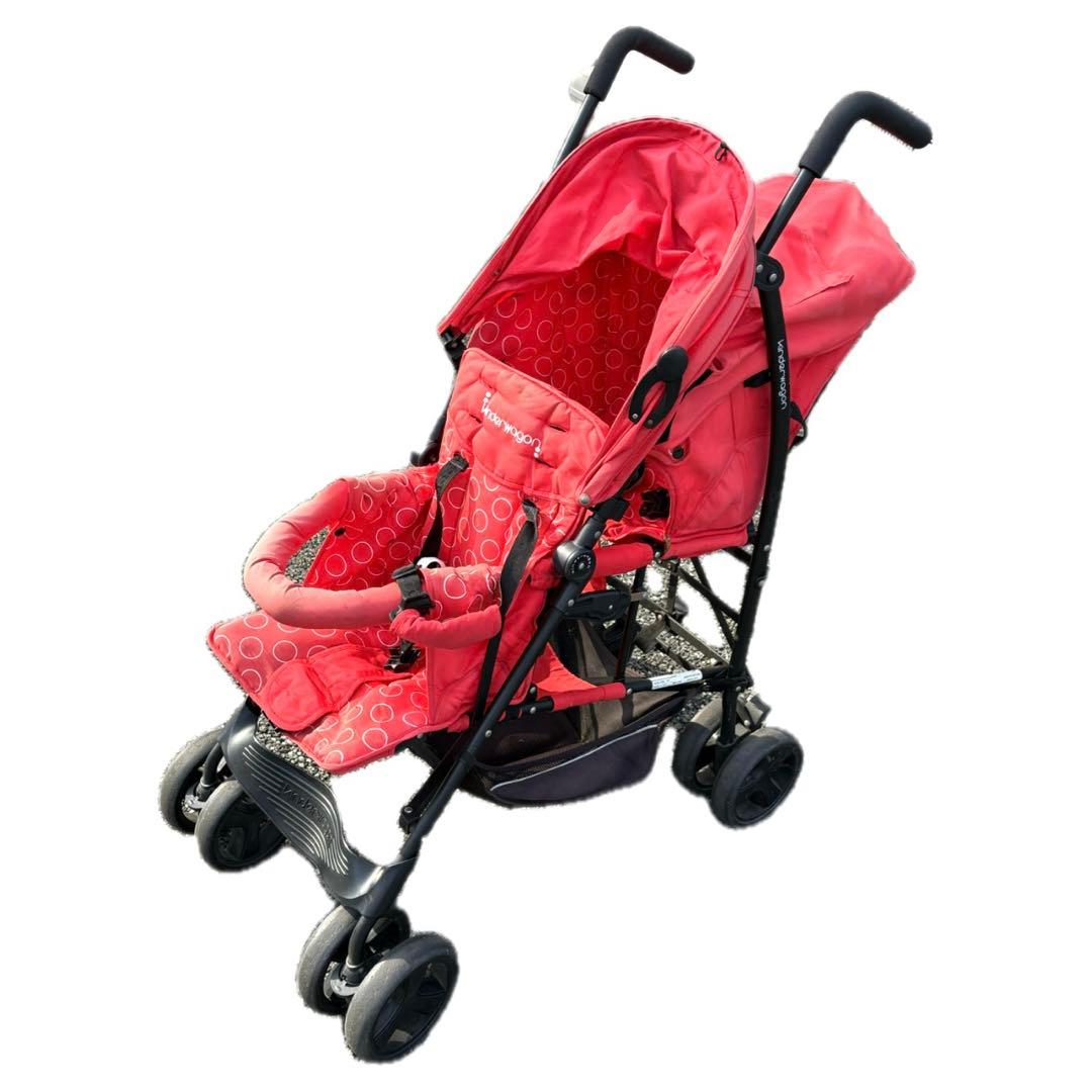 日本育児　キンダーワゴン　DOUシティ　二人乗りベビーカー　双子