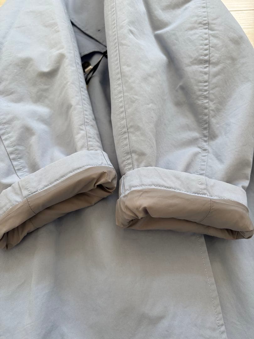 新品Ameri 中綿トレンチコート　ビンテージ　スカイブルー　オーバーシルエット